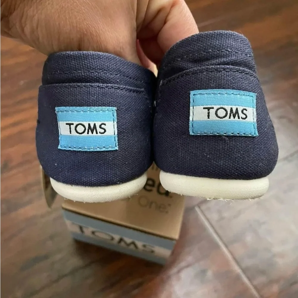TOMS Blue Canvas Slip-Ons